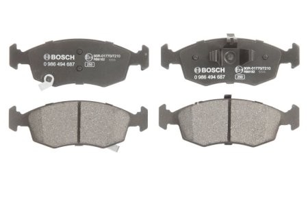 Set plăcuțe frână față , BOSCH, pentru: FIAT 500, 500 C, 500E, PANDA; LANCIA YPSILON 0.9-Electric 07.07-