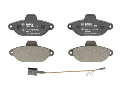 Set plăcuțe frână față , BOSCH, pentru: FIAT 500, PANDA, PANDA/HATCHBACK, PUNTO, SEICENTO / 600 0.9-1.2LPG 11.97-