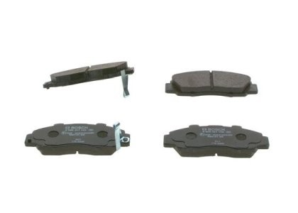 Set plăcuțe frână față , BOSCH, pentru:  HONDA ACCORD IV, ACCORD V, ACCORD VI, CIVIC VI, CR-V I, HR-V, INTEGRA, LEGEND II, LEGEND III, NSX I, ODYSSEY, PRELUDE IV, PRELUDE V 1.6-3.5 01.90-