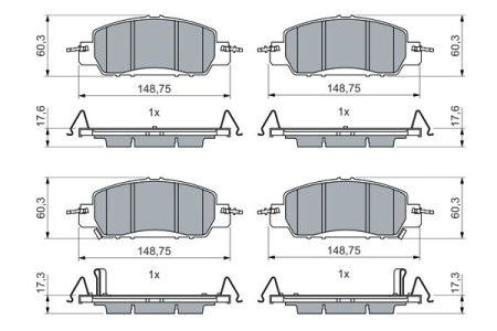 Set plăcuțe frână față , BOSCH, pentru: HONDA E Electric 09.19-