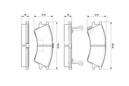 Set plăcuțe frână față , BOSCH, pentru: HYUNDAI ATOS 1.0 02.98-03.02