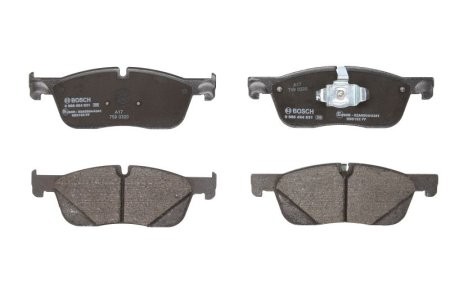 Set plăcuțe frână față , BOSCH (cu lacat; cu tampon de amortizare), pentru: JAGUAR E-PACE, F-PACE, XE, XF II, XF SPORTBRAKE; LAND ROVER RANGE ROVER VELAR 2.0-5.0 03.15-
