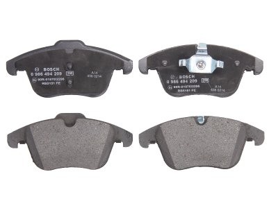 Set plăcuțe frână față , BOSCH (cu lacat; cu tampon de amortizare), pentru: JAGUAR S-TYPE II, XF I, XF SPORTBRAKE, XJ, XK 8, XK II 2.0-5.0 01.99-12.15
