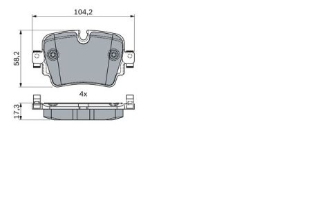 Set plăcuțe frână spate , BOSCH, pentru: JAGUAR F-TYPE 2.0/3.0 10.12-