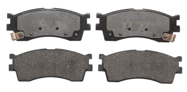 Set plăcuțe frână față , BOSCH, pentru: KIA CARENS I, CERATO I, CLARUS, RIO I, SHUMA I, SHUMA II 1.3-2.0 07.96-