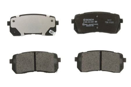 Set plăcuțe frână spate , BOSCH, pentru: KIA CARNIVAL II, SORENTO III 2.0D-3.5 10.01-