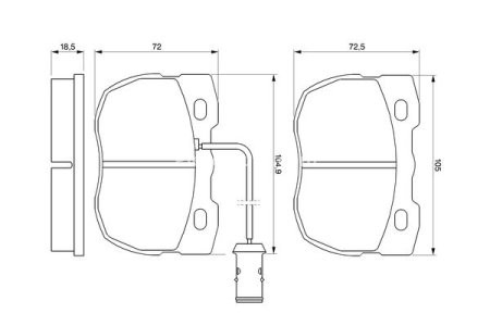Set plăcuțe frână față , BOSCH, pentru: LAND ROVER 110/127, 90 I, DEFENDER, DISCOVERY I, RANGE ROVER I 2.0-4.3 08.81-02.16