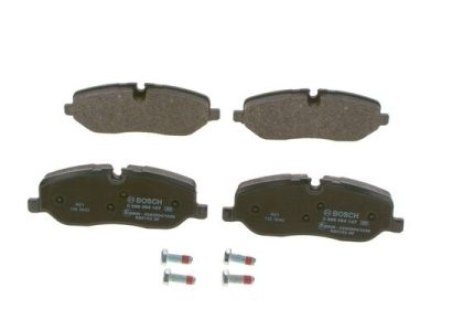 Set plăcuțe frână față , BOSCH ( cu suruburi; cu tampon de amortizare), pentru: LAND ROVER DISCOVERY III, DISCOVERY IV, RANGE ROVER III 2.7D-4.4 03.02-12.18