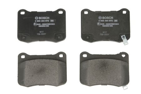 Set plăcuțe frână spate , BOSCH, pentru: LEXUS IS II 5.0 11.07-03.13