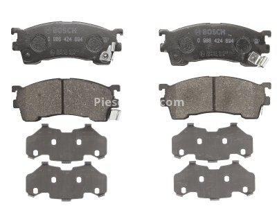 Set plăcuțe frână față , BOSCH, pentru: MAZDA 323 F V, 323 F VI, 323 S VI, 626 IV, 626 V, MX-6, PREMACY 1.6-2.5 08.91-03.05