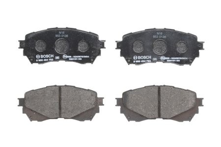 Set plăcuțe frână față , BOSCH, pentru: MAZDA 6, 6/KOMBI 2.0/2.2D/2.5 08.12-