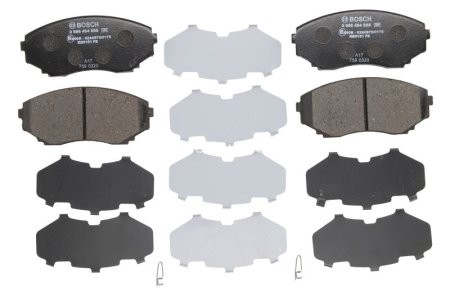 Set plăcuțe frână față , BOSCH, pentru: MAZDA E, MPV I, MPV II 2.0-3.0 11.88-12.06