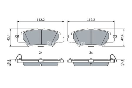 Set plăcuțe frână spate , BOSCH, pentru: MAZDA CX-5 2.0/2.2D/2.5 11.11-