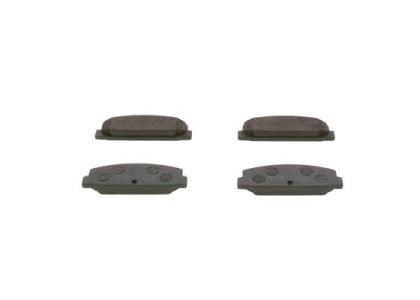 Set plăcuțe frână spate , BOSCH, pentru: MAZDA 323 F V, 323 F VI, 323 P V, 323 S VI, 6, 626 V, PREMACY, RX-7 I; MITSUBISHI GALANT IV 1.1-2.5 09.80-07.13