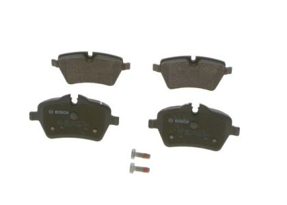 Set plăcuțe frână față , BOSCH ( cu suruburi; cu tampon de amortizare), pentru: MINI (R50, R53), (R52), (R56), (R57), (R58), (R59), CLUBMAN (R55) 1.6 11.03-06.15