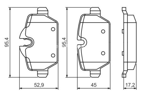 Set plăcuțe frână spate , BOSCH, pentru: MINI COUNTRYMAN (R60), PACEMAN (R61) 1.6/1.6D/2.0D 08.10-10.16