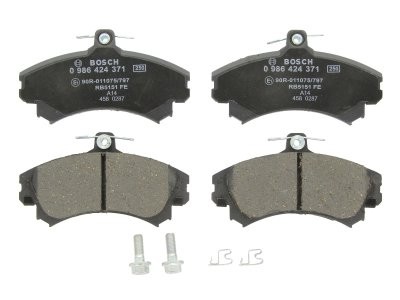 Set plăcuțe frână față , BOSCH, pentru: VOLVO S40 I, V40; MITSUBISHI CARISMA, COLT CZC VI, COLT VI, SPACE STAR; SMART FORFOUR 1.1-2.0 05.95-06.12