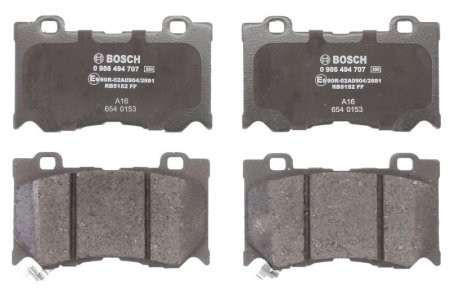 Set plăcuțe frână față , BOSCH, pentru: NISSAN 370Z 2.0-5.0 09.07-