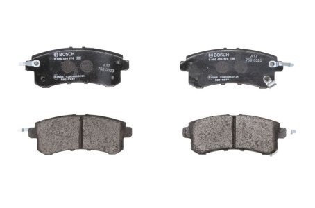Set plăcuțe frână spate , BOSCH, pentru: NISSAN PATROL VI 3.3/5.6 01.97-
