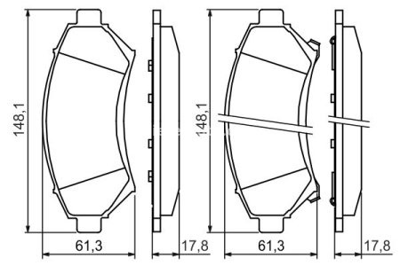 Set plăcuțe frână față , BOSCH, pentru: OPEL SINTRA 2.2-4.6 10.93-12.05 3