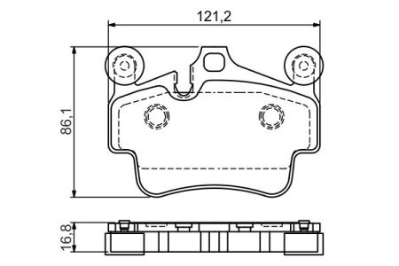 Set plăcuțe frână față , BOSCH, pentru: PORSCHE 911, 911 SPEEDSTER, 911 TARGA, BOXSTER, BOXSTER SPYDER, CAYMAN 2.9-3.8 07.04-06.13 3