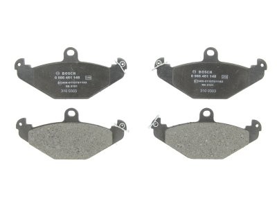 Set plăcuțe frână spate , BOSCH, pentru: RENAULT 21, ESPACE III, LAGUNA I, SAFRANE I, SAFRANE II, SPORT SPIDER; ASTON MARTIN DB7 VOLANTE 1.8-8.0 03.86-