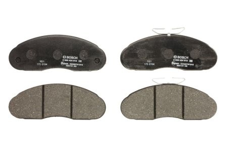 Set plăcuțe frână față , BOSCH, pentru: RVI B, MESSENGER; RENAULT MASTER I, TRAFIC 1.4-2.5D 03.80-06.99