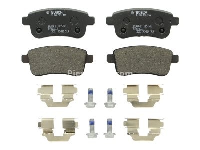 Set plăcuțe frână spate , BOSCH ( cu suruburi), pentru: RENAULT CLIO V, FLUENCE, GRAND SCENIC III, MEGANE, MEGANE III, MEGANE IV, SCENIC III 1.0-Electric 11.08-