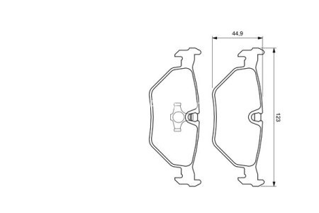 Set plăcuțe frână spate , BOSCH, pentru: SAAB 9-5 1.9D-3.0D 09.97-12.09
