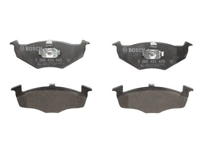 Set plăcuțe frână față , BOSCH, pentru: SEAT CORDOBA, CORDOBA VARIO, CORDOBA VARIO/KOMBI, IBIZA II, TOLEDO I; VW GOLF III, POLO, POLO III CLASSIC, POLO/KOMBI, VENTO 1.0-Electric 05.91-12.02