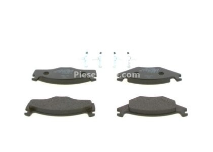 Set plăcuțe frână față , BOSCH, pentru: SEAT CORDOBA, IBIZA II; VW GOLF I, GOLF II, JETTA II, PASSAT B1, PASSAT B2, POLO, SANTANA, SCIROCCO 1.0-2.2 05.73-10.02 3