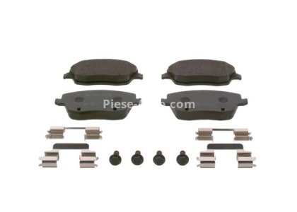 Set plăcuțe frână față , BOSCH, pentru: SEAT CORDOBA, IBIZA III; SKODA FABIA I, FABIA I PRAKTIK, FABIA II, ROOMSTER, ROOMSTER PRAKTIK; VW POLO, POLO III CLASSIC, POLO IV 1.0-2.0 08.99- 3