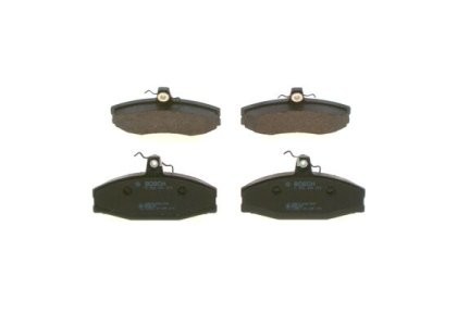 Set plăcuțe frână față , BOSCH, pentru: SKODA FAVORIT, FAVORIT FORMAN, FAVORIT/KOMBI, FELICIA CUBE, FELICIA I, FELICIA II, RAPID; VW CADDY II 1.3/1.6/1.9D 03.85-04.02 3