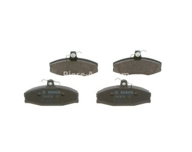 Set plăcuțe frână față , BOSCH, pentru: SKODA FAVORIT, FELICIA CUBE, FELICIA I, FELICIA II; VW CADDY II 1.3/1.6/1.9D 12.92-04.02