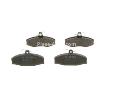 Set plăcuțe frână față , BOSCH, pentru: SKODA FAVORIT, FELICIA CUBE, FELICIA I, FELICIA II; VW CADDY II 1.3/1.6/1.9D 12.92-04.02 3