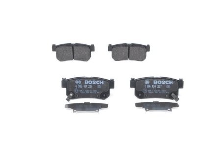 Set plăcuțe frână spate , BOSCH, pentru: SSANGYONG ACTYON I, ACTYON SPORTS I, ACTYON SPORTS II, KORANDO, KYRON, REXTON / REXTON II, REXTON W / REXTON 2.0-3.2 12.96-