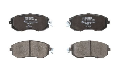Set plăcuțe frână față , BOSCH, pentru: SUBARU BRZ, FORESTER, IMPREZA, LEGACY V, XV; TOYOTA GT 86 2.0/2.0D/2.5 12.00-