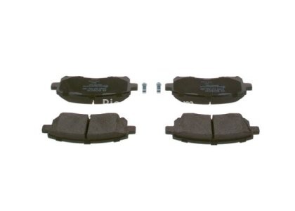 Set plăcuțe frână față , BOSCH (cu tampon de amortizare), pentru: SUBARU FORESTER, IMPREZA, LEGACY II, LEGACY III, LEGACY OUTBACK, OUTBACK 1.5-3.0 03.94-06.09 3