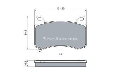 Set plăcuțe frână față , BOSCH, pentru: TESLA MODEL 3, MODEL Y Electric 01.17-