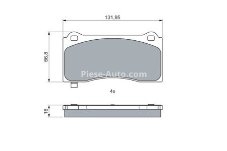 Set plăcuțe frână față , BOSCH, pentru: TESLA MODEL 3, MODEL Y Electric 01.17-