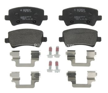 Set plăcuțe frână spate , BOSCH, pentru: VOLVO S60 II, S80 II, V60 I, V70 III, V70 III/KOMBI, XC60 I, XC70 II; FORD GALAXY II, GALAXY MK II, S-MAX; LAND ROVER RANGE ROVER EVOQUE 1.5-4.4 03.06-12.19