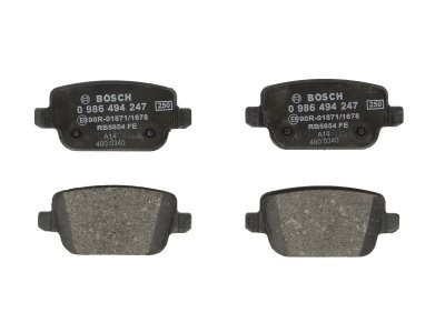 Set plăcuțe frână spate , BOSCH, pentru: VOLVO S80 II, V70 III, V70 III/KOMBI, XC70 II; FORD FOCUS II, GALAXY II, GALAXY MK II, KUGA I, MONDEO IV, MONDEO V, S-MAX 1.6-4.4 03.06-12.16