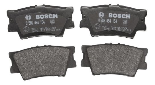 Set plăcuțe frână spate , BOSCH, pentru: VOLVO 340-360; PONTIAC VIBE; TOYOTA AVALON, CAMRY, RAV 4 III, RAV 4 IV 1.8-3.5 08.84-