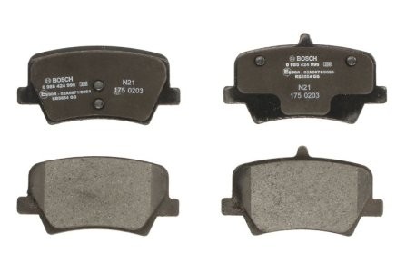 Set plăcuțe frână spate , BOSCH ( cu tampon de amortizare), pentru: VOLVO XC40 1.5-Electric 10.17-