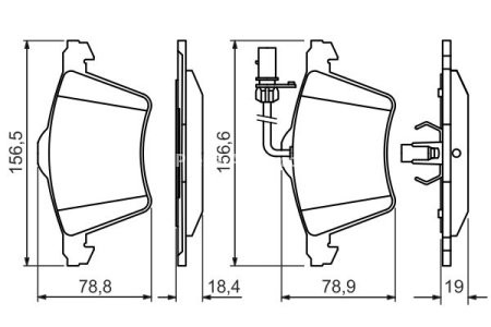 Set plăcuțe frână față , BOSCH, pentru: VW CALIFORNIA T4 CAMPER, TRANSPORTER T4 1.9D-2.8 07.90-06.03