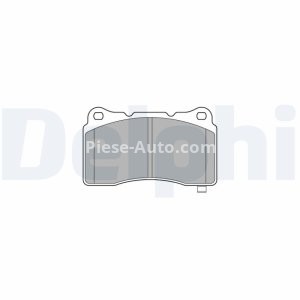 Set plăcuțe frână față, DELPHI , pentru: ALFA ROMEO 147, 156, 159, 166, BRERA, GIULIETTA, GT, SPIDER; DODGE VIPER; HONDA CIVIC IX, CIVIC X, CIVIC XI; LANCIA KAPPA 1.4-8.4 10.94-