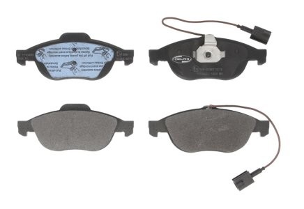 Set plăcuțe frână față, DELPHI , pentru: ALFA ROMEO 145, 146, 147, 156, GT; FIAT PUNTO; LANCIA LYBRA 1.4-3.2 10.95-03.12