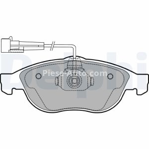 Set plăcuțe frână față, DELPHI , pentru: ALFA ROMEO 145, 146, 147, 156, GT; FIAT PUNTO; LANCIA LYBRA 1.4-3.2 10.95-03.12