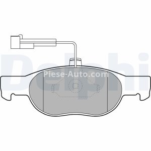 Set plăcuțe frână față, DELPHI , pentru: ALFA ROMEO 145, 146, 155, SPIDER; FIAT BRAVA, BRAVO I, MAREA, PUNTO, PUNTO/HATCHBACK; LANCIA DEDRA, DELTA II 1.2-2.0 02.92-10.09