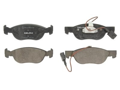 Set plăcuțe frână față, DELPHI , pentru: ALFA ROMEO 145, 146, SPIDER; FIAT MAREA, PUNTO; LANCIA DEDRA, DELTA II 1.4-2.0 07.94-03.12
